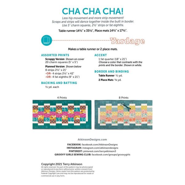 Cha Cha Cha! Table Runner Pattern Cheap - Image 2