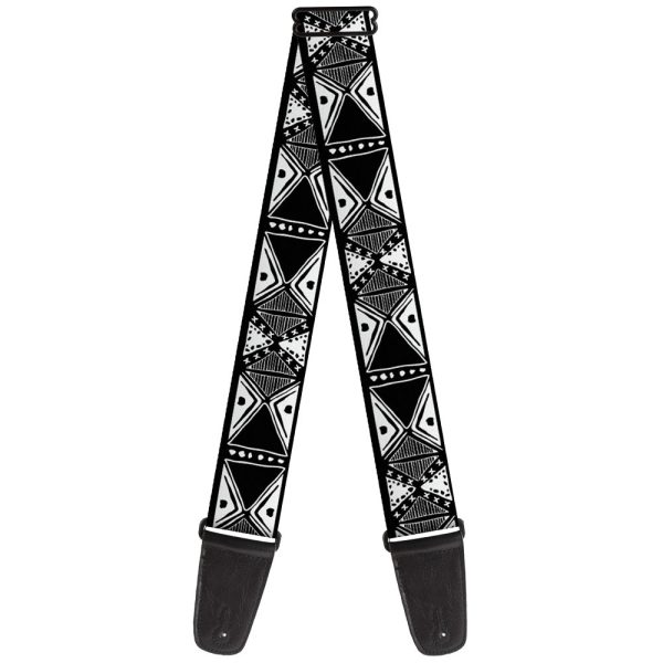 Guitar Strap - Tribal1 Black White Cheap
