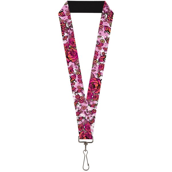 Lanyard - 1.0  - Born to Blossom CLOSE-UP White For Sale