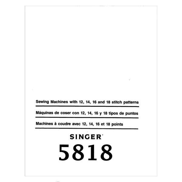 Singer 5818 Instruction Manual For Cheap