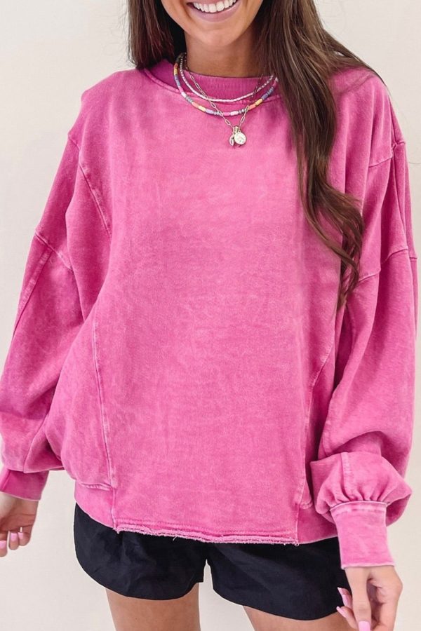 Hazel Blues® |  Round Neck Long Sleeve Sweatshirt Online